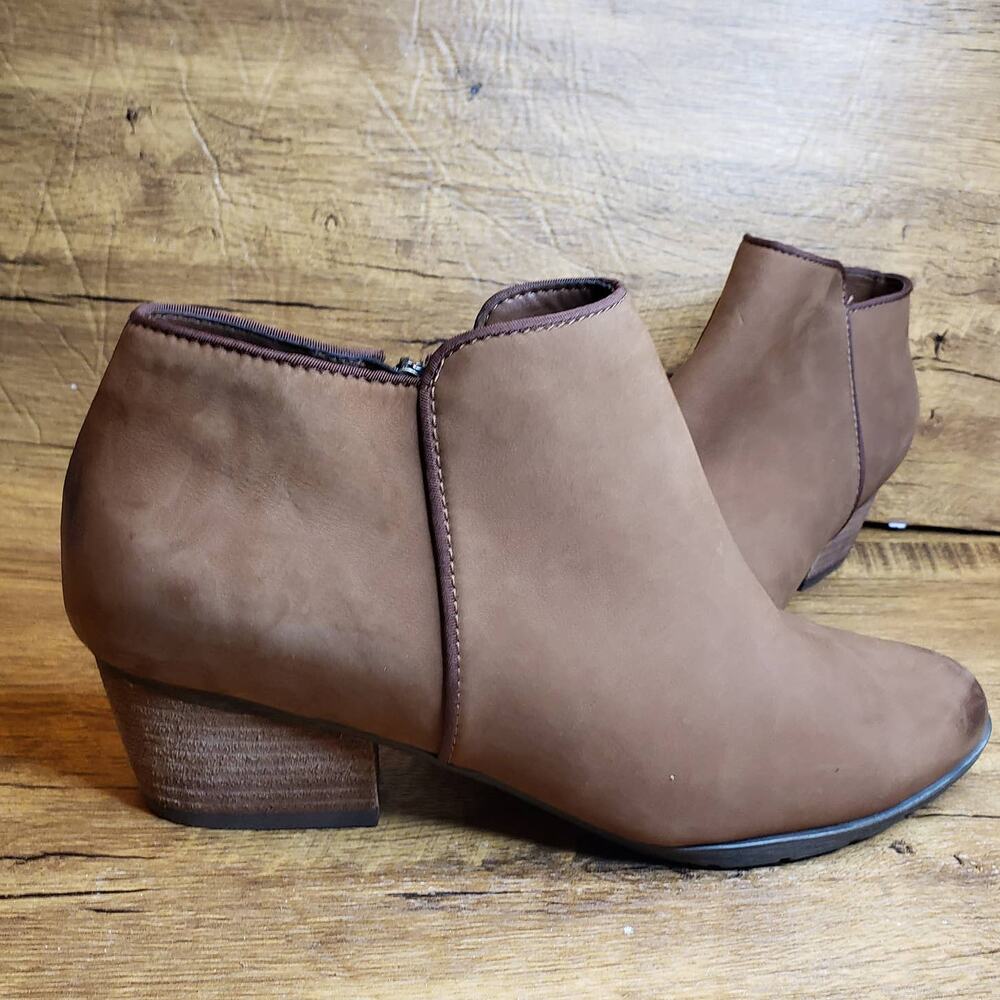 Blondo waterproof Villa Brown Leather sz 12M ankle bootie